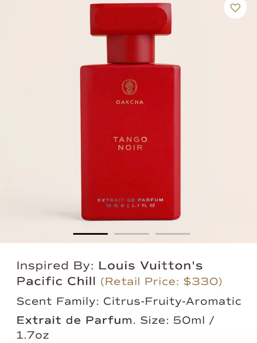 New! Tango Noir Extrait de Parfum - Red